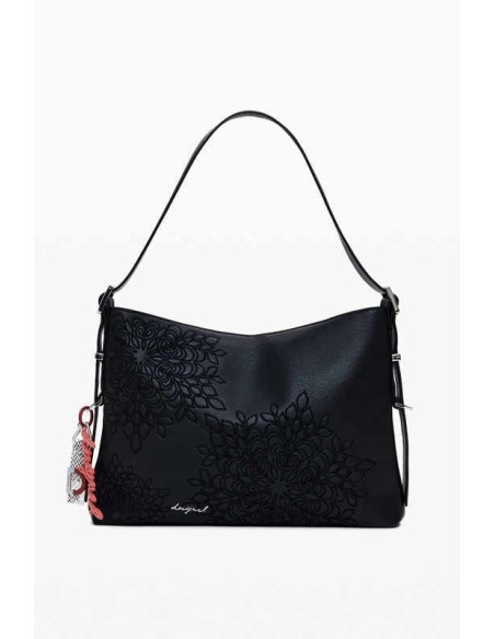 Bolso Desigual grabado mandalas negro