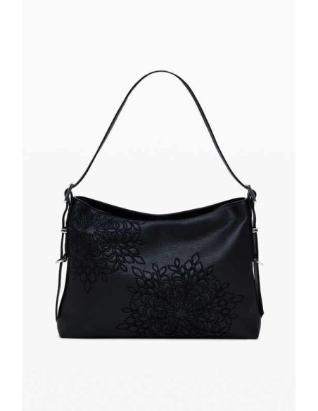 Bolso Desigual grabado mandalas negro
