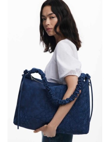 Bolso Desigual grabado mandalas Azul