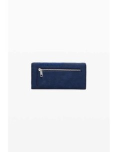 Monedero solapa Desigual grabado Azul 2