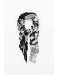 Pañuelo Desigual rectangular periódico