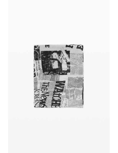 Pañuelo Desigual rectangular periódico
