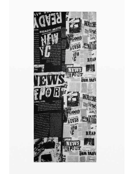Pañuelo Desigual rectangular periódico