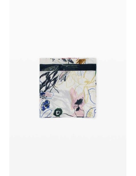 Pañuelo Desigual rectangular trazos