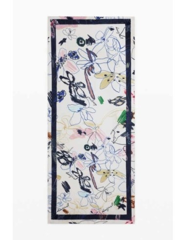 Pañuelo Desigual rectangular trazos