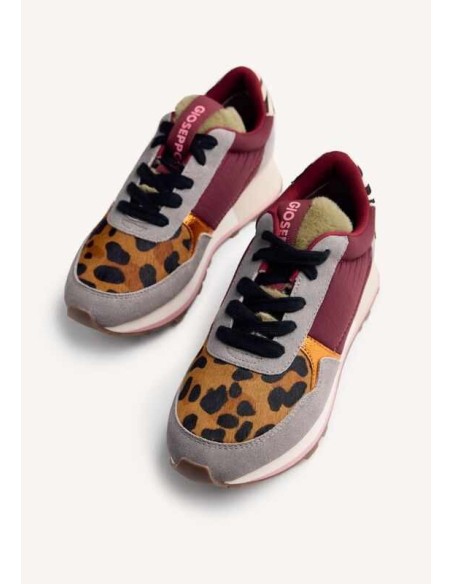 ZAPATILLAS PIEL ESTAMPADO ANIMAL Y PELO POSEN GIOSEPPO