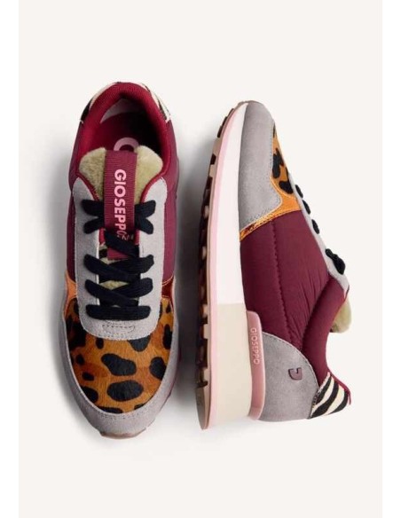 ZAPATILLAS PIEL ESTAMPADO ANIMAL Y PELO POSEN GIOSEPPO