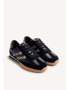 ZAPATILLAS PIEL SERPIENTE GLADWIN NEGRA GIOSEPPO