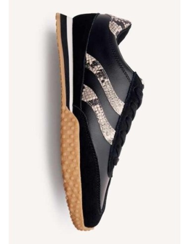ZAPATILLAS PIEL SERPIENTE GLADWIN NEGRA GIOSEPPO