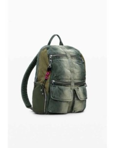 Mochila Desigual denim combinada Kaki 2