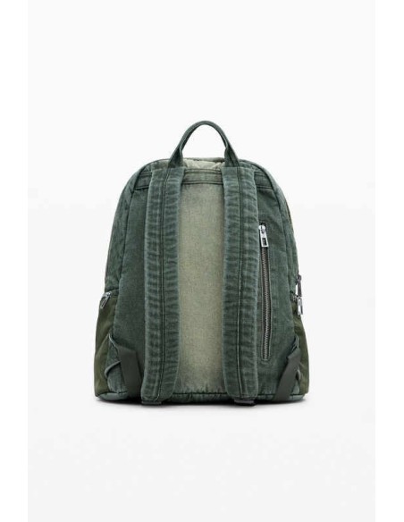 Mochila Desigual denim combinada Kaki