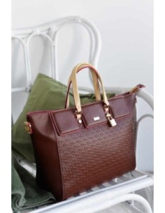 Bolso shopper logo Noco Marrón
