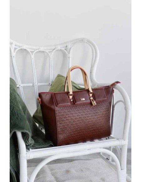 Bolso shopper logo Noco Marrón