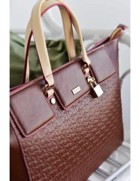 Bolso shopper logo Noco Marrón