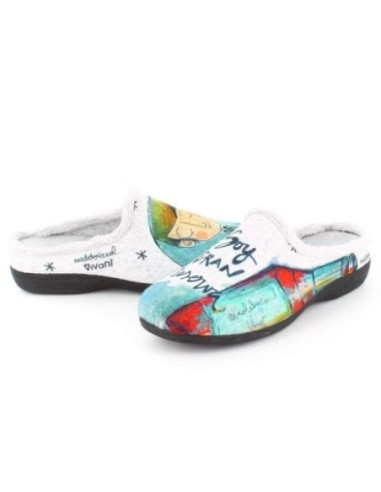 Zapatilla de Casa Vivant "Soy un Gran Reserva" Gris