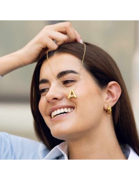 Collar Essentials Inicial A Dorado Anartxy