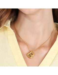 Collar Essentials Inicial B Dorado Anartxy 2