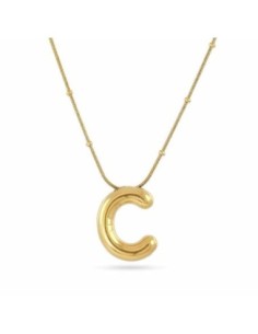 Collar Essentials Inicial C Dorado Anartxy