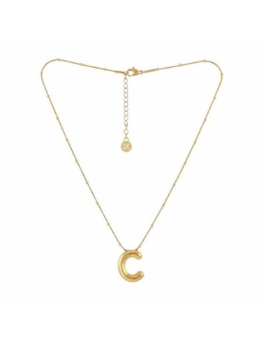 Collar Essentials Inicial C Dorado Anartxy