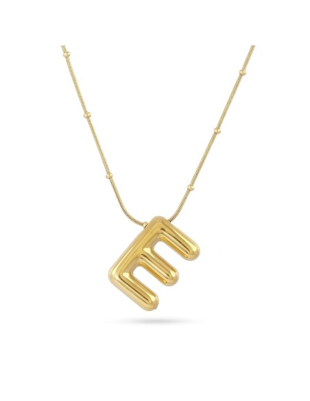 Collar Essentials Inicial E Dorado Anartxy