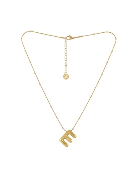 Collar Essentials Inicial E Dorado Anartxy