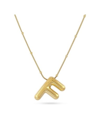 Collar Essentials Inicial F Dorado Anartxy