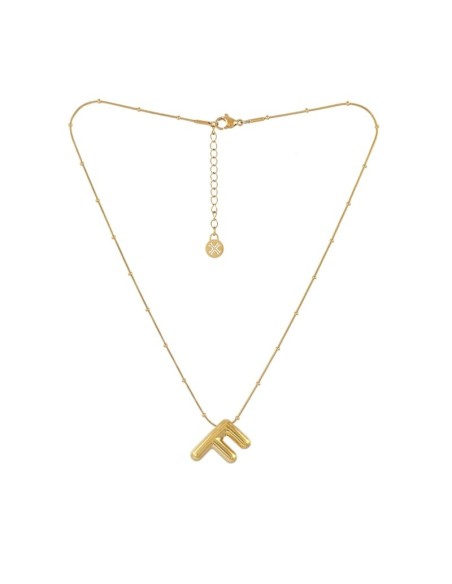 Collar Essentials Inicial F Dorado Anartxy