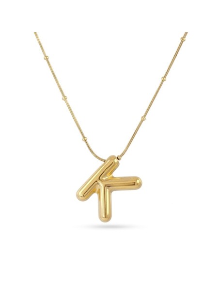 Collar Essentials Inicial K Dorado Anartxy