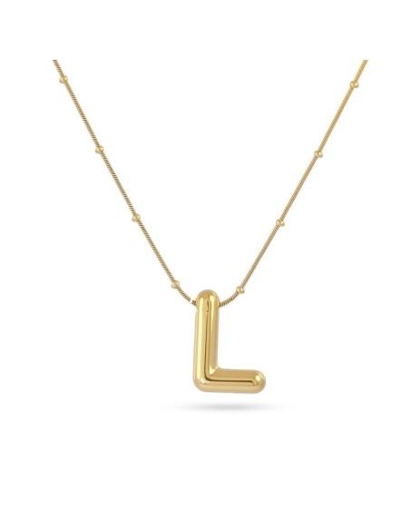 Collar Essentials Inicial L Dorado Anartxy
