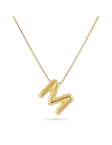 Collar Essentials Inicial M Dorado Anartxy