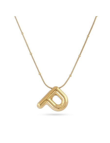 Collar Essentials Inicial P Dorado Anartxy