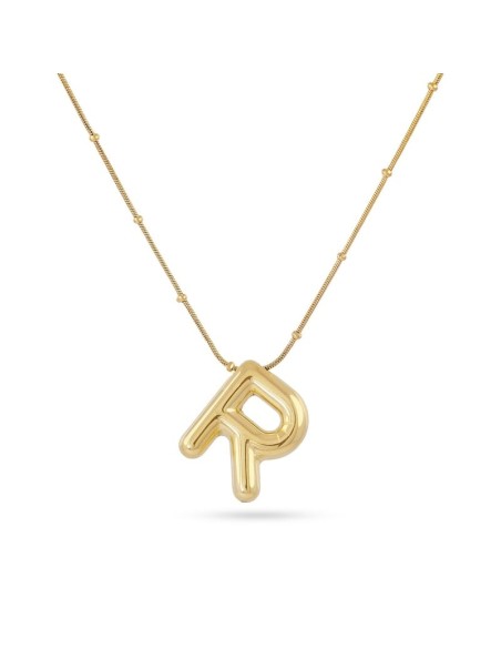 Collar Essentials Inicial R Dorado Anartxy