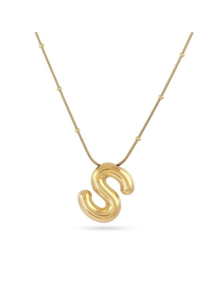 Collar Essentials Inicial S Dorado Anartxy