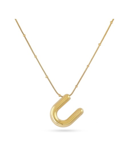Collar Essentials Inicial U Dorado Anartxy