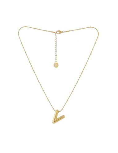 Collar Essentials Inicial V Dorado Anartxy