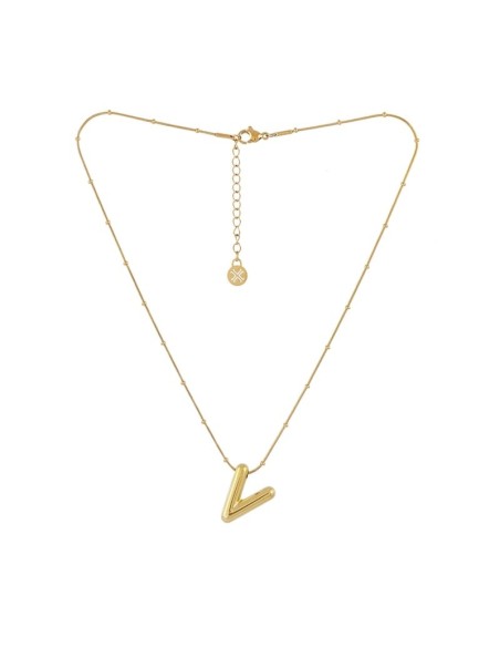 Collar Essentials Inicial V Dorado Anartxy