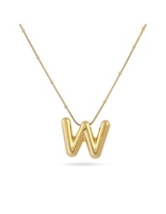 Collar Essentials Inicial W Dorado Anartxy