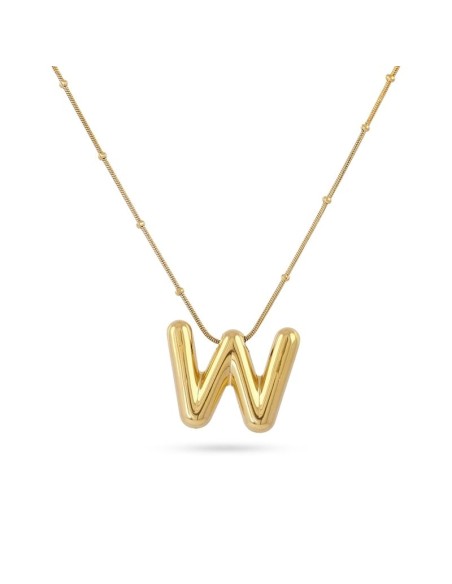 Collar Essentials Inicial W Dorado Anartxy