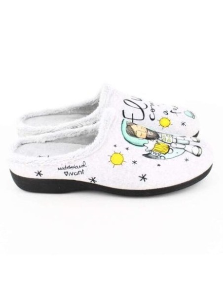 Zapatillas de Casa Vivant  "El Universo Conspira a Mi Favor" Gris