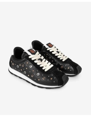Zapatilla Inara Tachuelas Negro Popa
