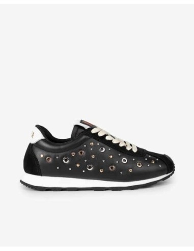 Zapatilla Inara Tachuelas Negro Popa