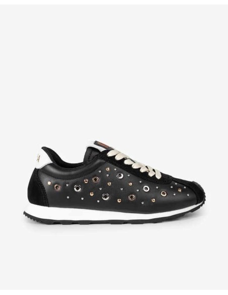 Zapatilla Inara Tachuelas Negro Popa