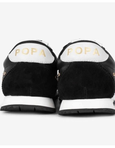 Zapatilla Inara Tachuelas Negro Popa