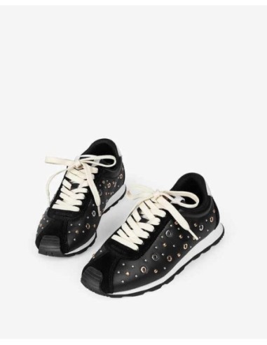 Zapatilla Inara Tachuelas Negro Popa