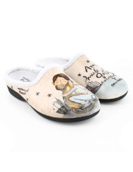 Zapatilla de casa Vivant "Aqui Huele a Gato Encerrao y Mimao"
