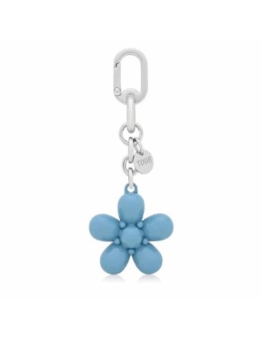 Llavero azul cielo Puffed Daisy Flower Tous