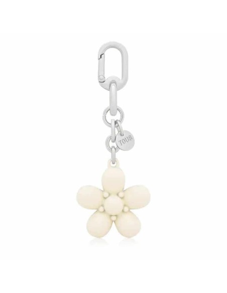 Llavero Beige Puffed Daisy Flower Tous