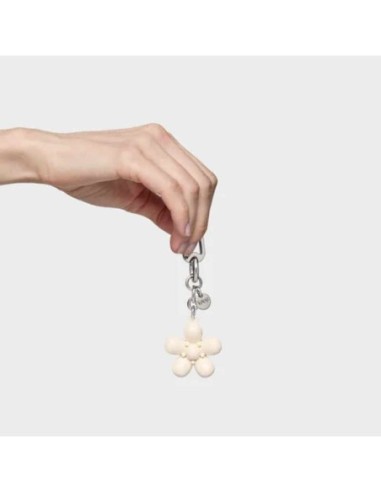 Llavero Beige Puffed Daisy Flower Tous