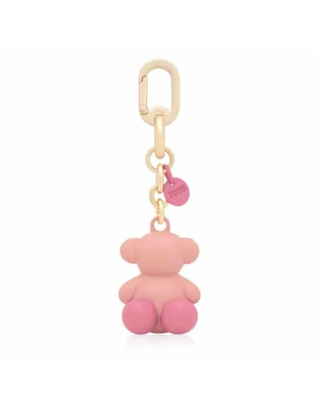 Llavero metal rosa oscuro y dorado Bold Bear