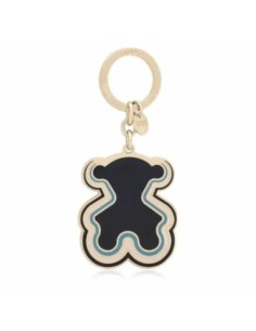 Llavero Tous Bear Waves azul oscuro-dorado